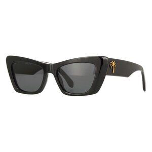 A0643Z New PALM ANGELS Fairfield Black Cat Eye PERI058 1007 Sunglasses Women